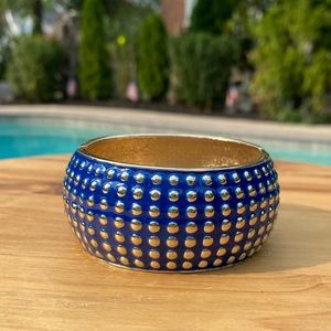 Amrita Singh Blue/ 18K Gold Plated Bangle Bracelet